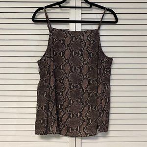 ASOS Gray Snake Print Tank Top Blouse